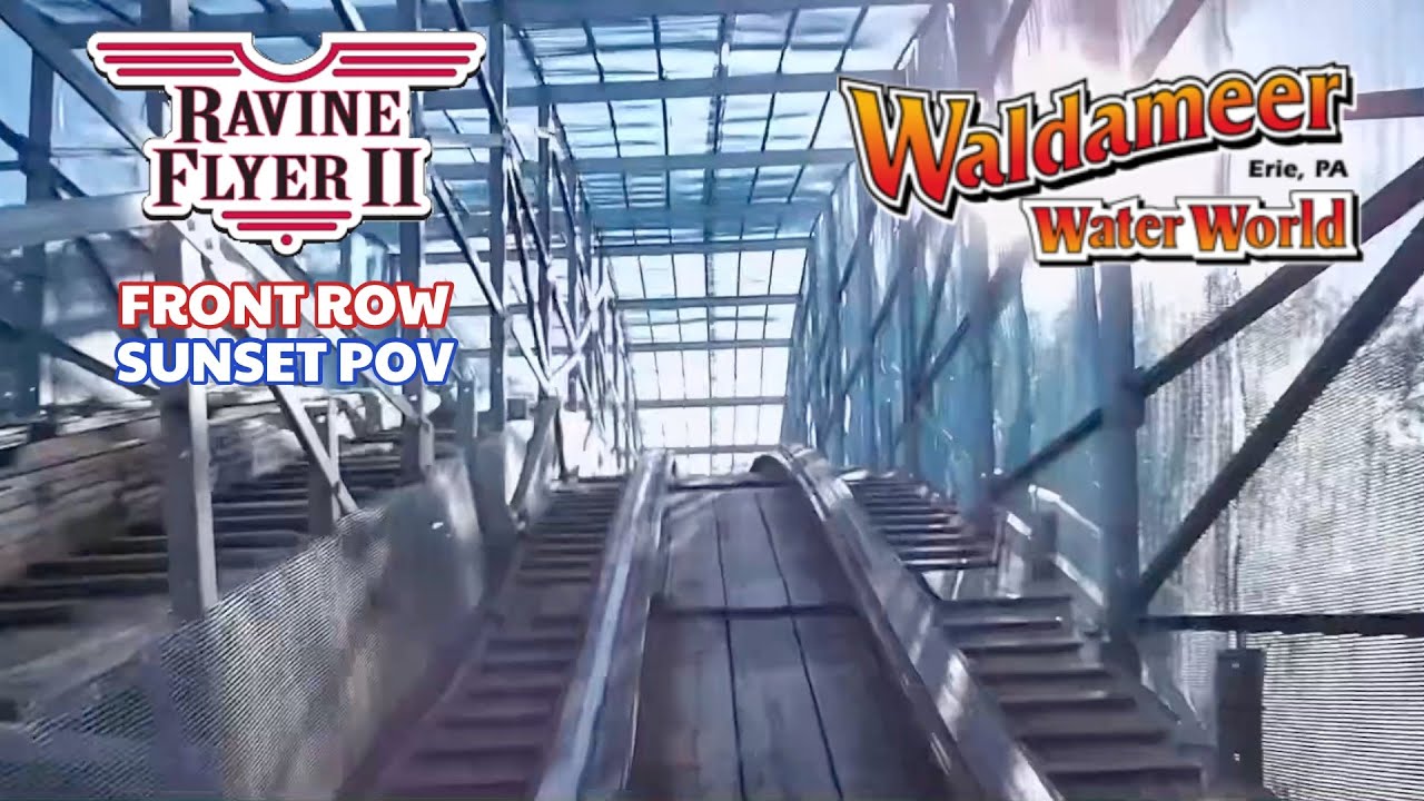 Ravine Flyer II Front Row Sunset POV - Waldameer Park