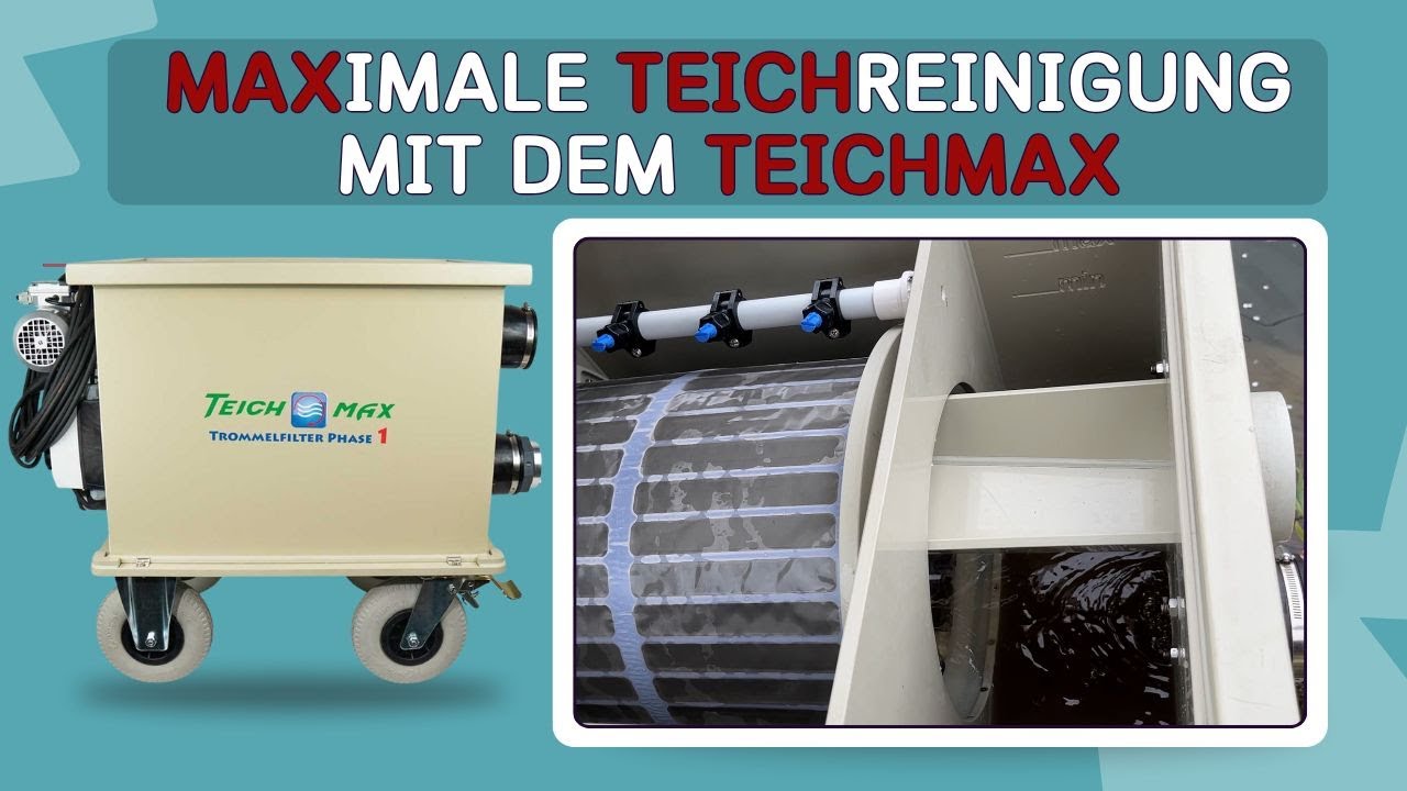 Teichmax: Der mobile Trommelfilter f&uuml;r Teichsauger &ndash; sauberes Wasser, weniger Aufwand