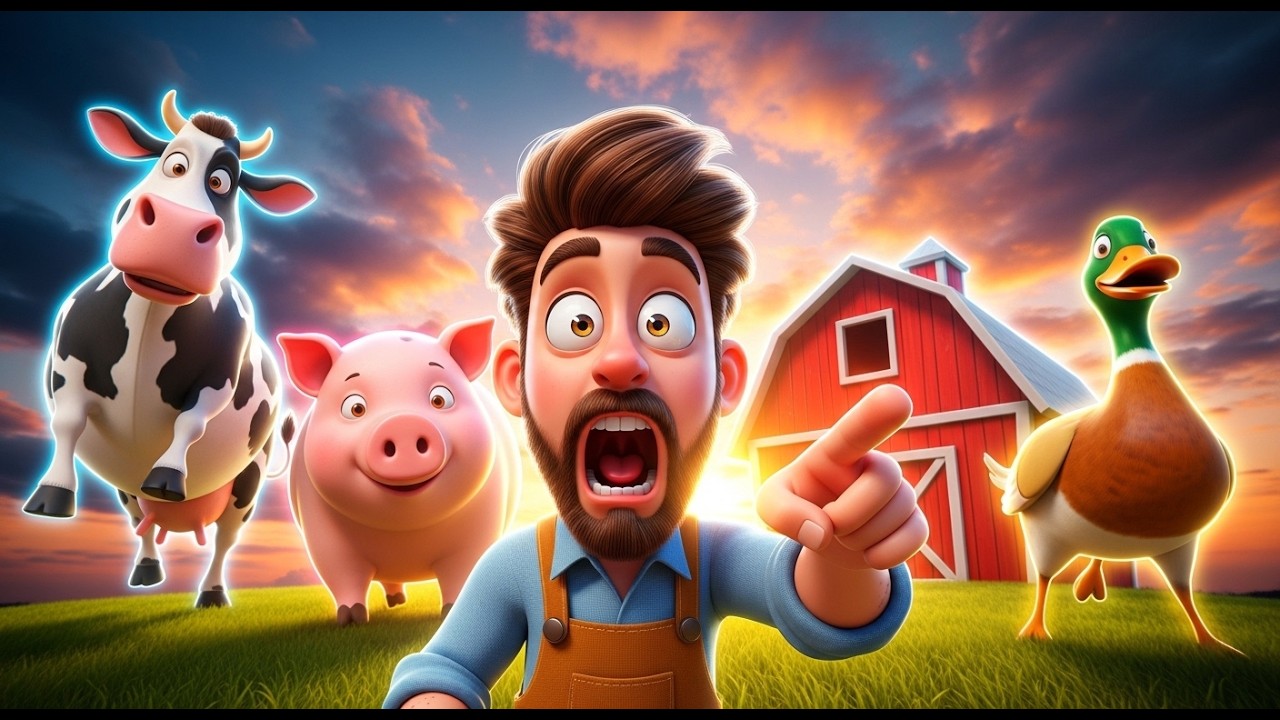 Old MacDonald Had a Farm 🐄 | Fun Farm Animals Song | 3D Kids Nursery Rhyme