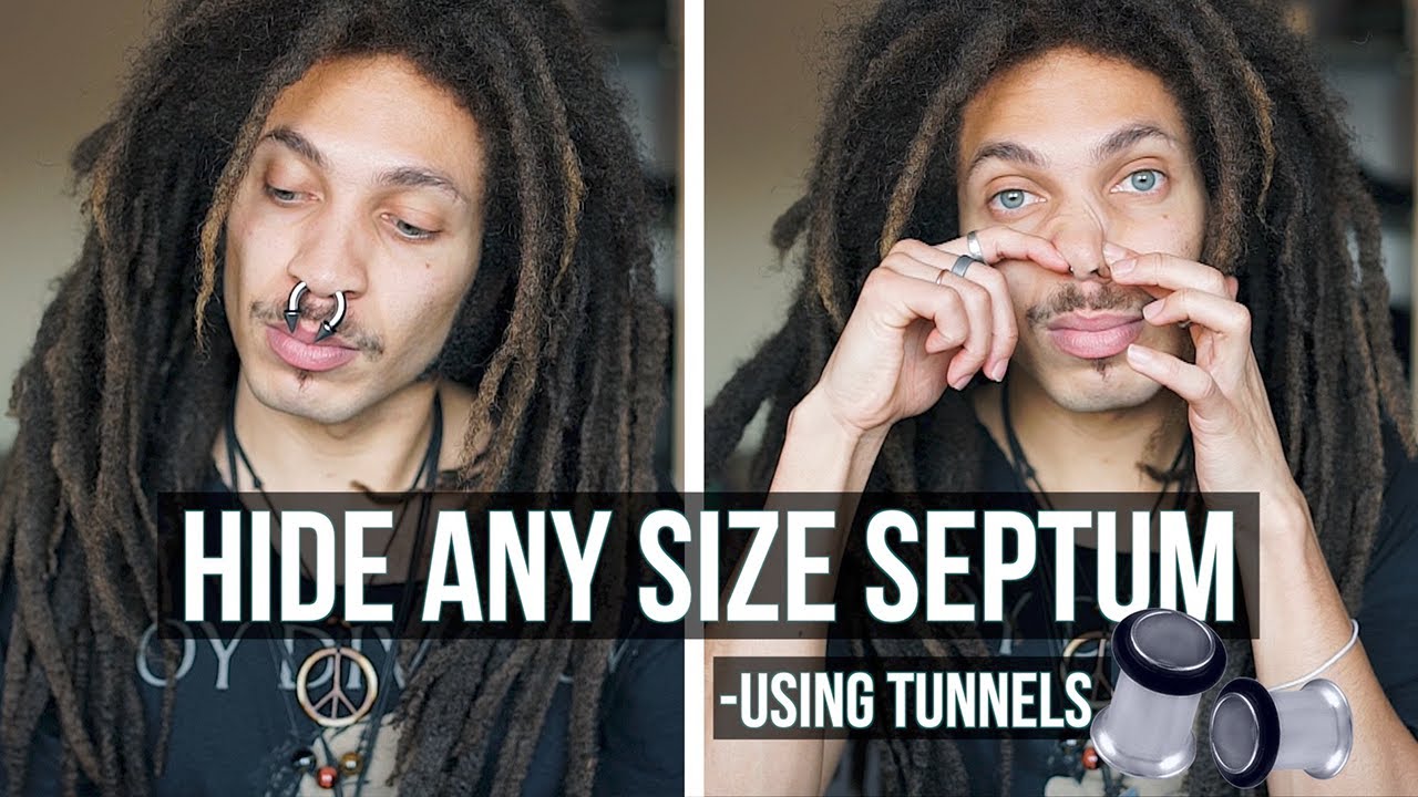 How To Hide Your Septum Piercing | ANY GAUGE SIZE