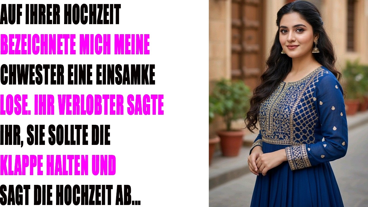 Bei ihrer Hochzeit nannte mich meine Schwester eine einsame Verliererin. Ihr Verlobter sagte ih
