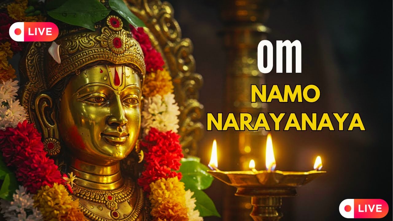 LIVE Vishnu Mantra Jaap | Om Namo Narayanaya 108 Times | Protection & Positivity