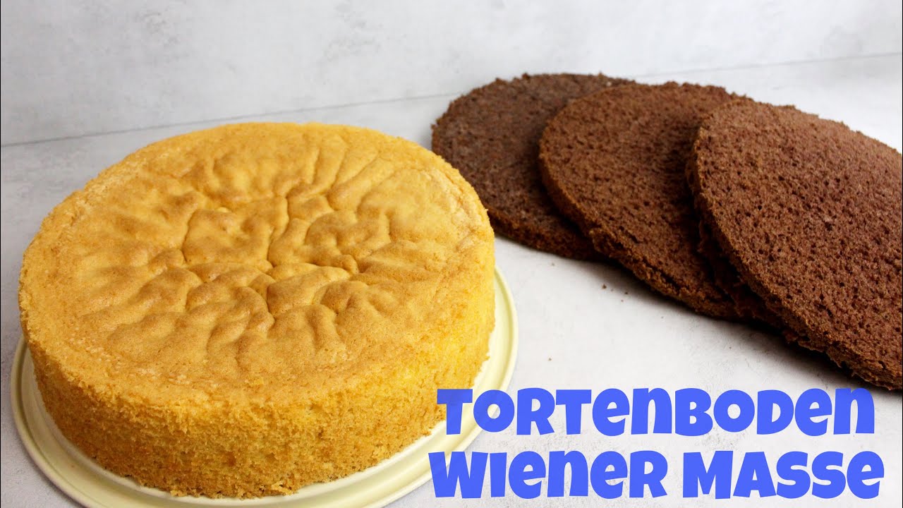 💯Weltbester Tortenboden ohne Eier trennen mit Untertitel / Wiener Masse / Biskuitteig locker, saftig