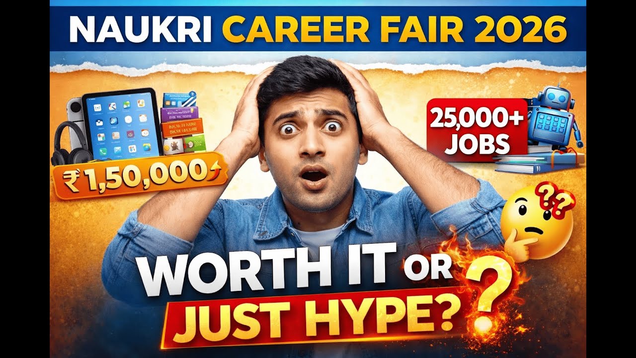 Naukri Career Fair 2026 — Worth It or Just Hype? | 25,000+ Jobs Freshers? Truth Naukri CareerVerse