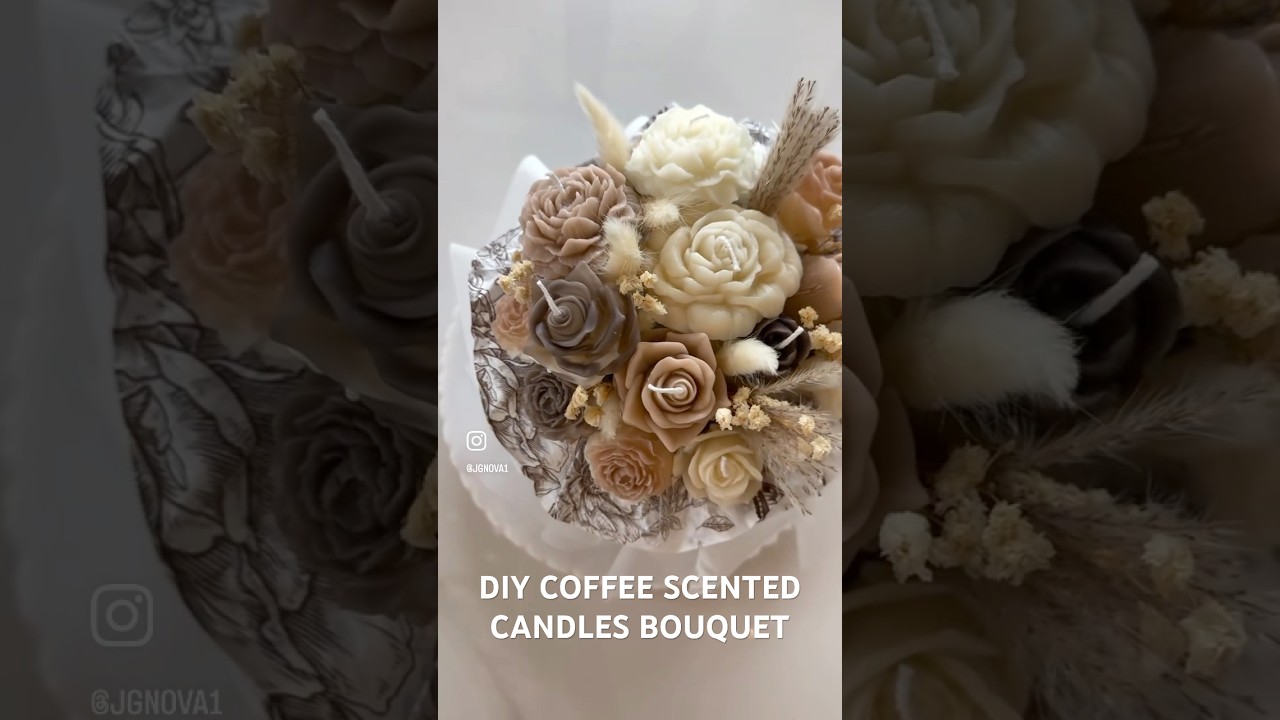 DIY candle bouquet,candle arrangement,diy flowers candles #candles #diy #diycandles #candlemaking