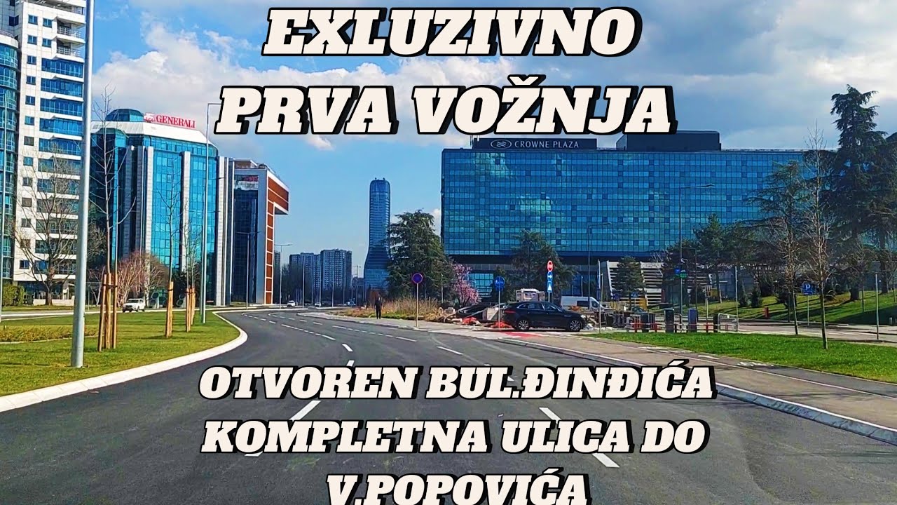 EXLUZIVNO završena i pušten u rad Bul.Z.Đinđića i novi kružni tok,prva vožnja novim otvorenim delom