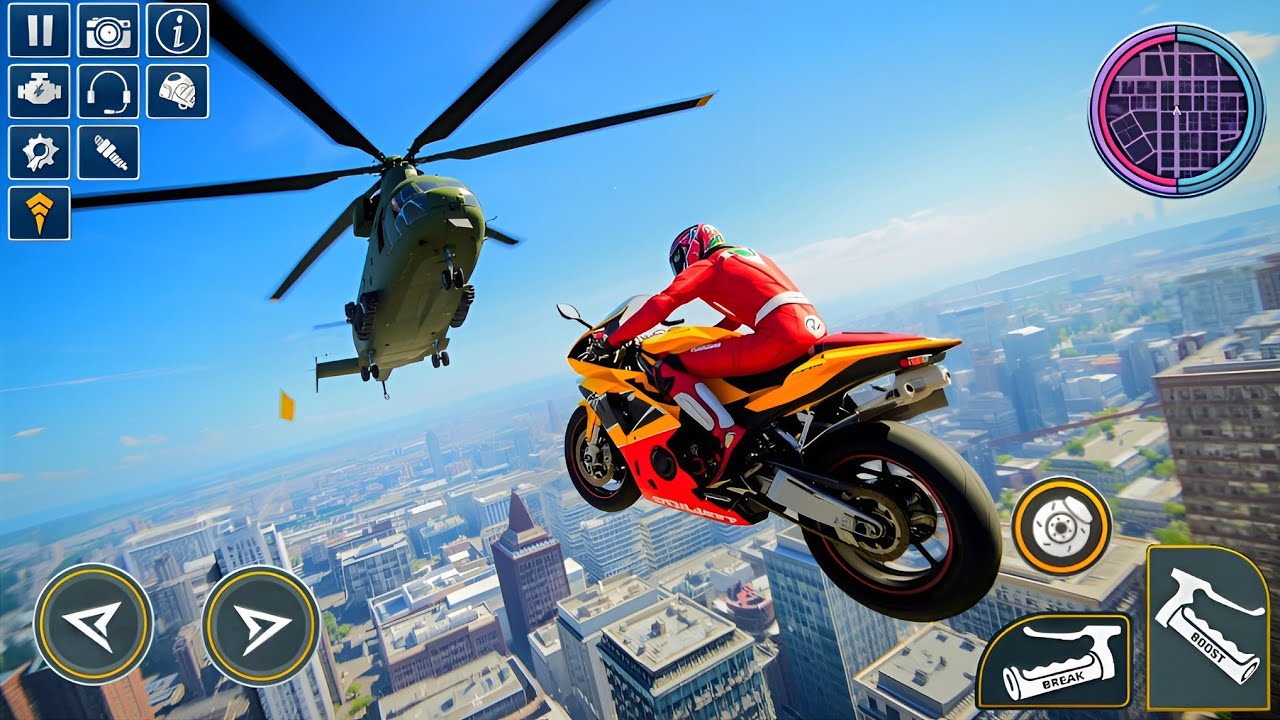 Indian Bike Mega Ramp Impossible Track - Crazy Moto Bike Stunt Gameplay