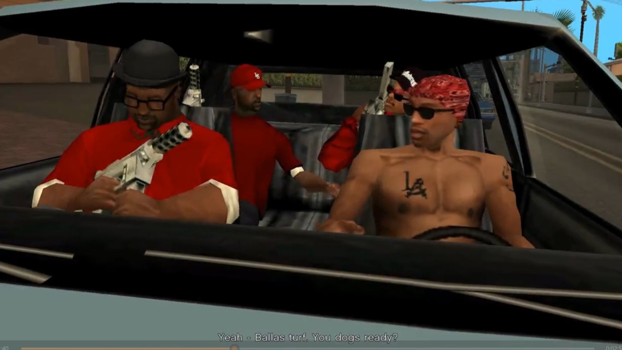 GTA San Andres Bloods vs Crips missions 'Drive By' mods