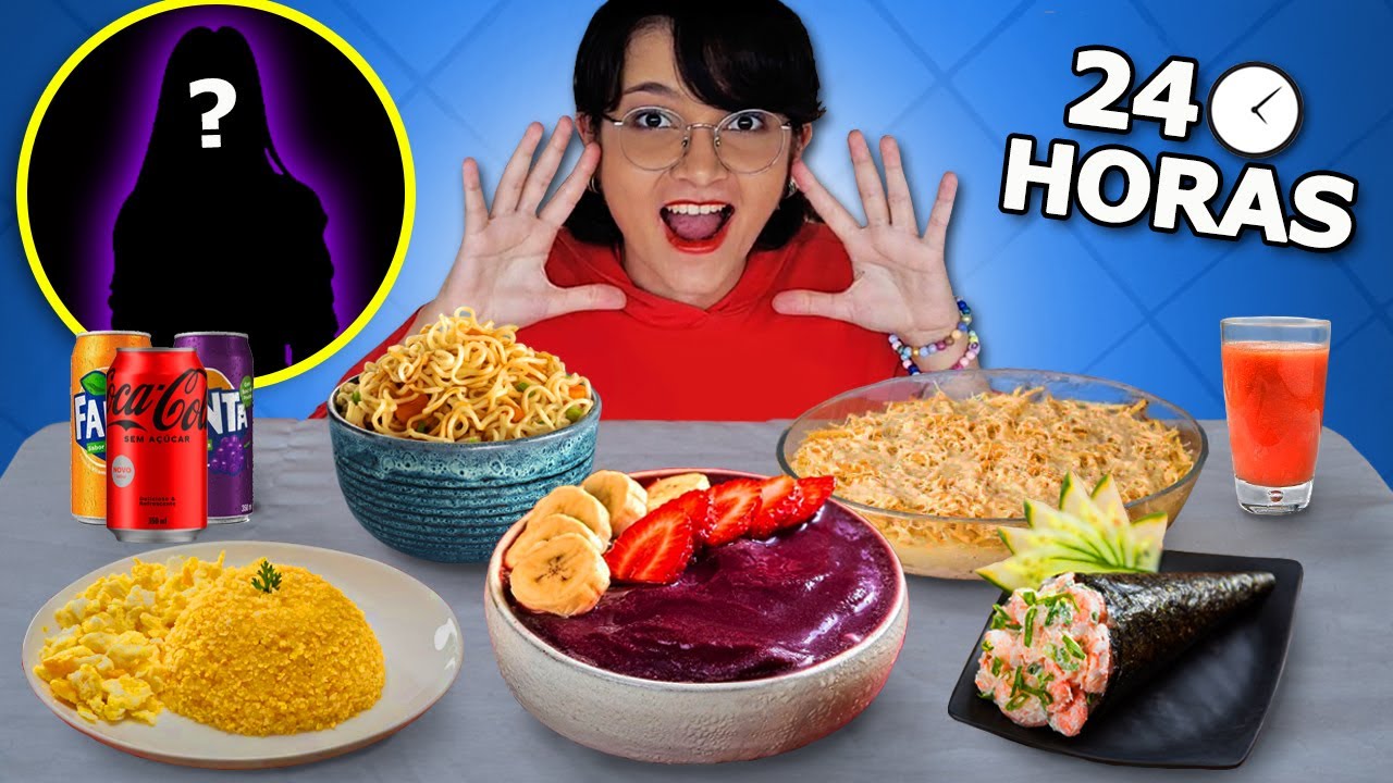 24 HORAS COMENDO AS COMIDAS FAVORITAS DOS INSCRITOS (ESPECIAL DE 8 ANOS DO CANAL) | Frost!
