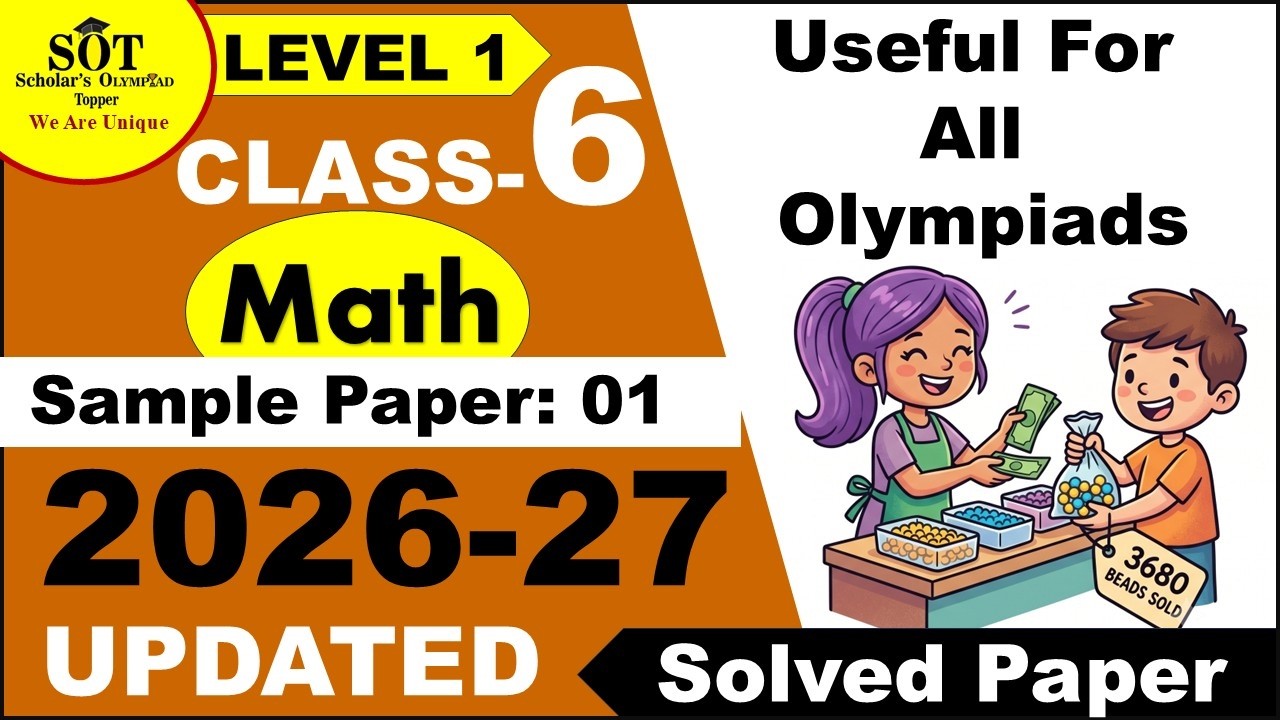 Math Olympiad Class-6| Useful For All Olympiad | Mathematic | SOT | 2026-27 | Sample Paper-1 |PYQ