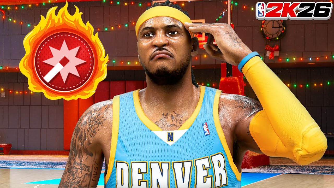 Сборка Кармело Энтони с показателем бросков со средней дистанции 98 — это ходячий бомбардир в NBA...