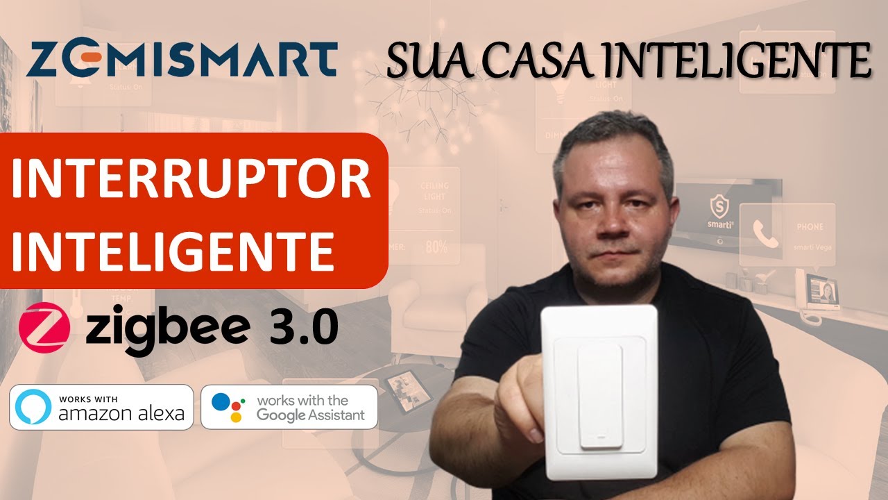 Interruptor ZigBee 3.0 ZemiSmart - Compatível SmartThings, Google Home, Amazon Alexa, etc.