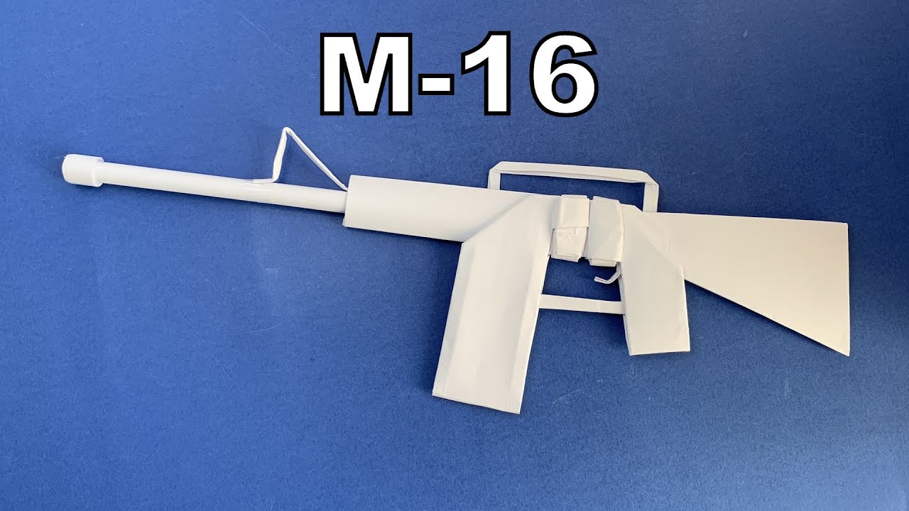 Jak Zrobić Pistolet Automat M16 z Papieru GTA 6 | Karabin z Papieru | Bronie z Papieru
