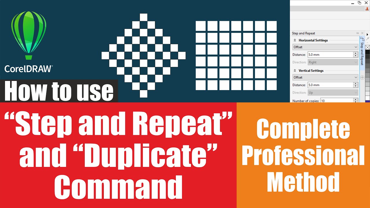 Step and Repeat Command in CorelDraw