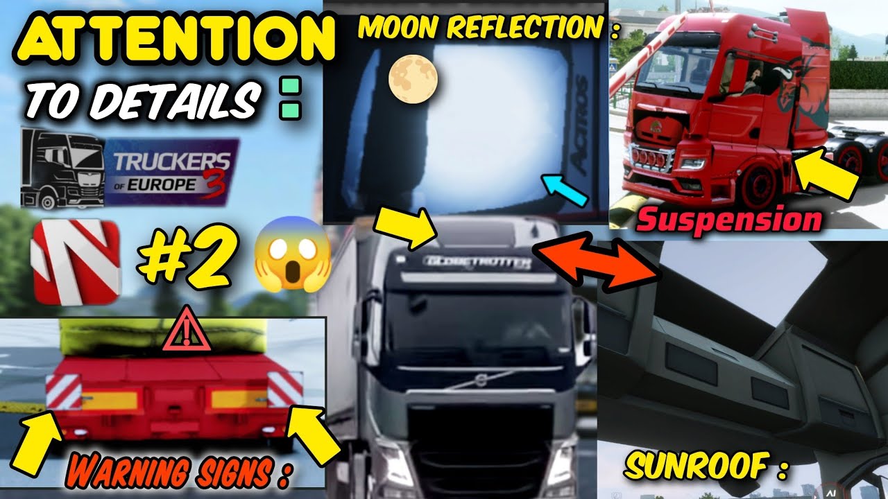 Best ATTENTION to DETAILS in truckers of europe 3 - part 2 👌👌👌😱😱