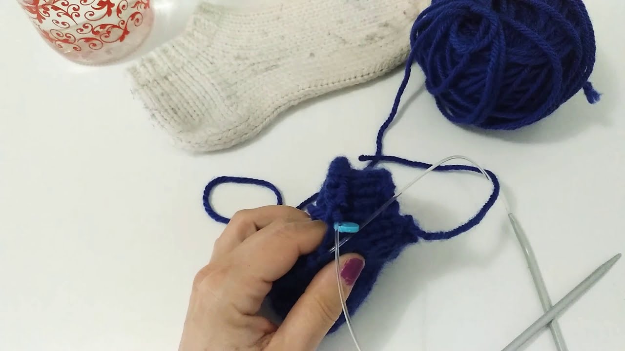 Tejer calcetines con agujas circulares, principiantes 2