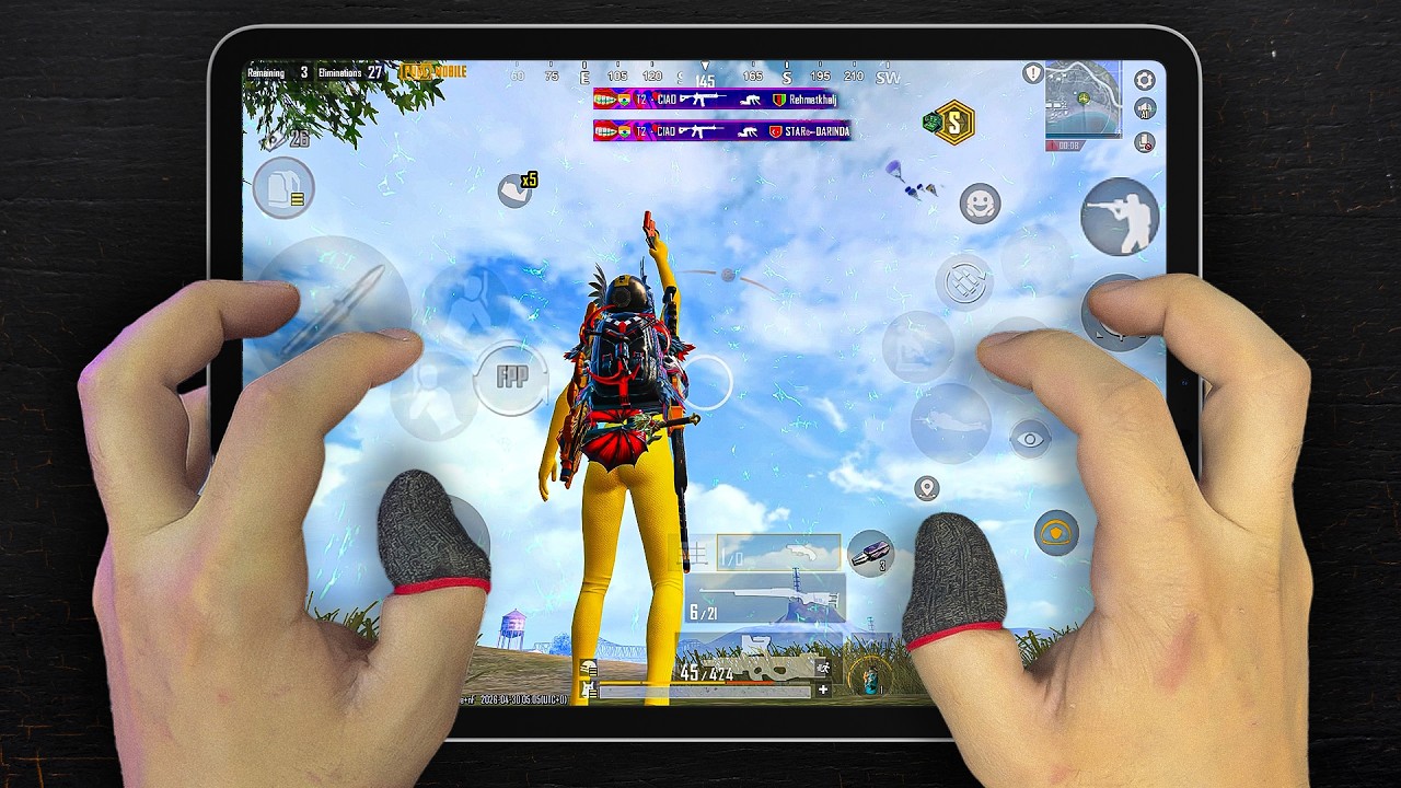 iPad Pro M2🔥 HANDCAM 120 FPS | 6 Finger Claw + Gyroscope | PUBG Mobile