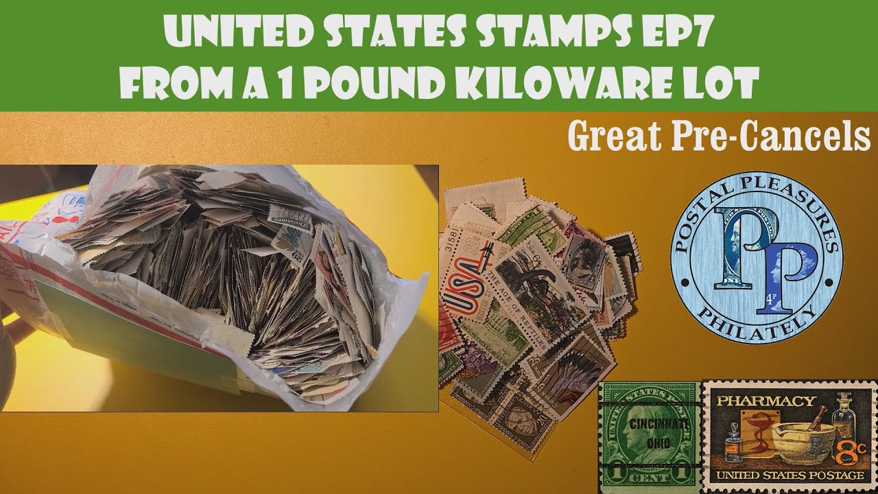 US Stamps Ep7 - 1 Pound Kiloware Lot Of Collectable United States Stamps - Interesting Pre-Cancels