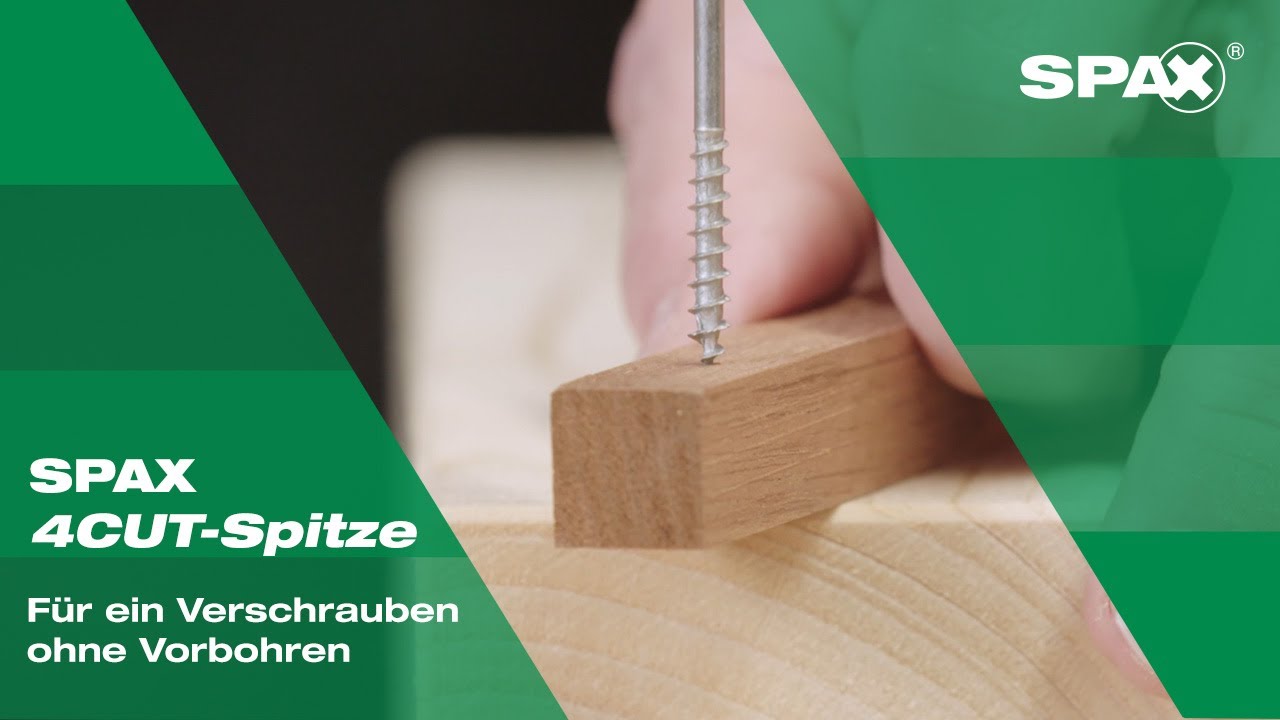 Holzschraube für geringen Randabstand: SPAX 4CUT-Spitze
