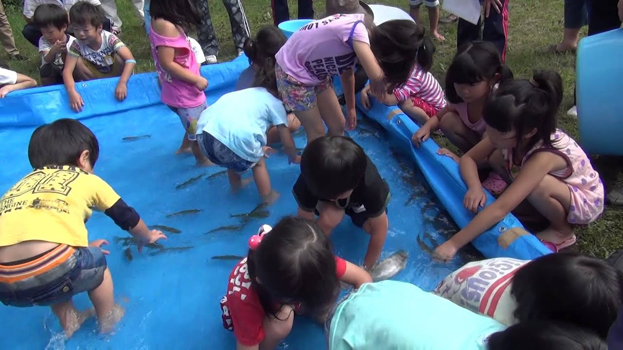 2014三方保育園神鍋キャンプ　ますつかみ