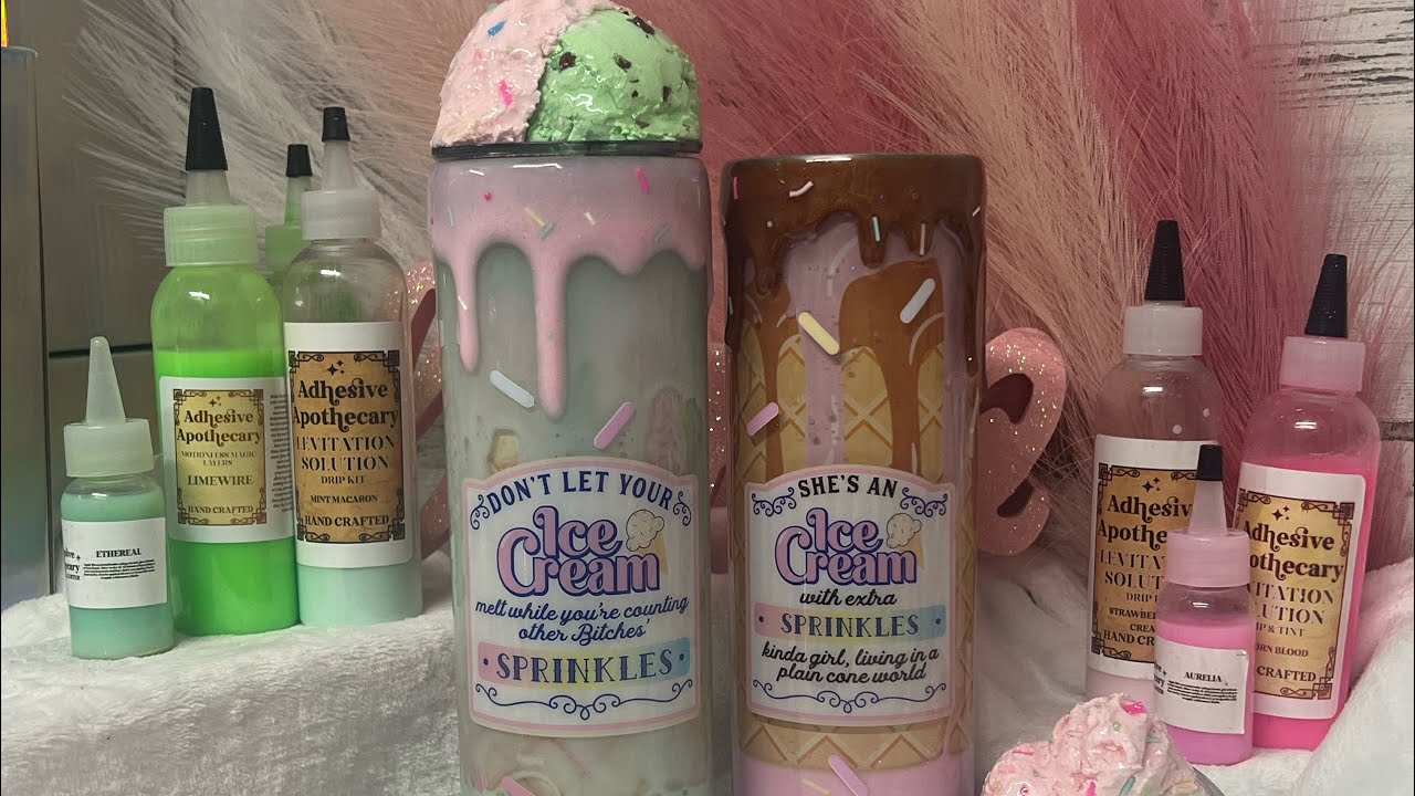 Melting Ice Cream Tumbler using a Sublimatable Snow Globe Tumbler ~Full Tutorial (part 1)