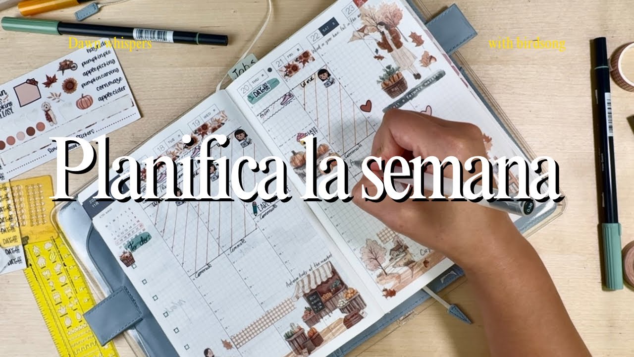 Como planifico la semana usando mi agenda Hobonichi Cousin y planning stickers