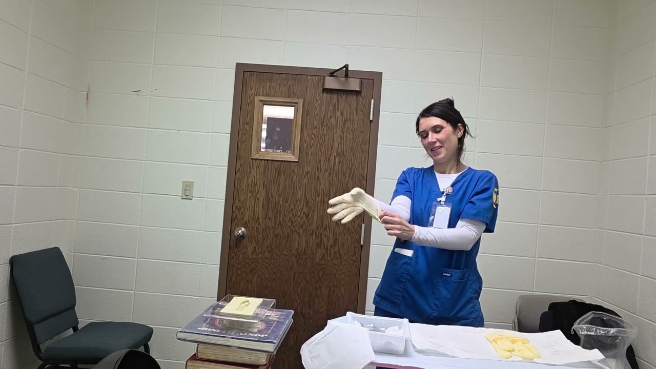 Sterile dressing change and sterile glove technique skills