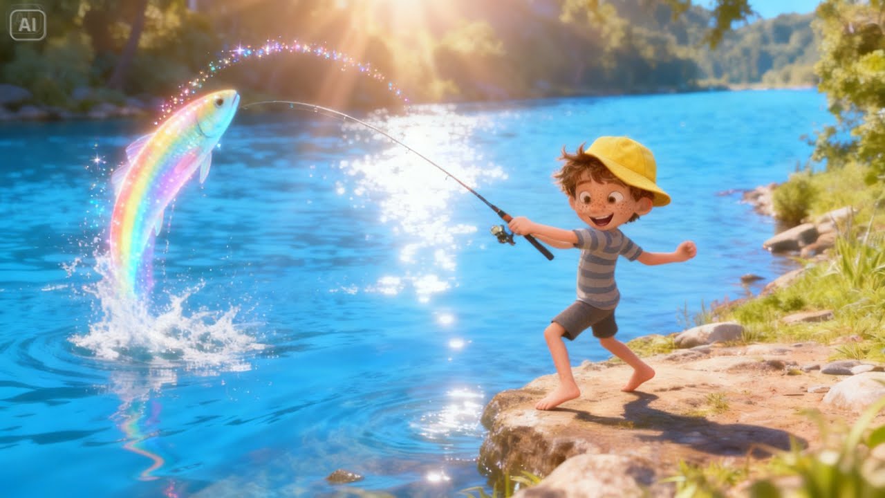Kid’s Big Fishing Adventure! 🌊🎣 | Happy Kids Music Video| Meball Kid's Channel