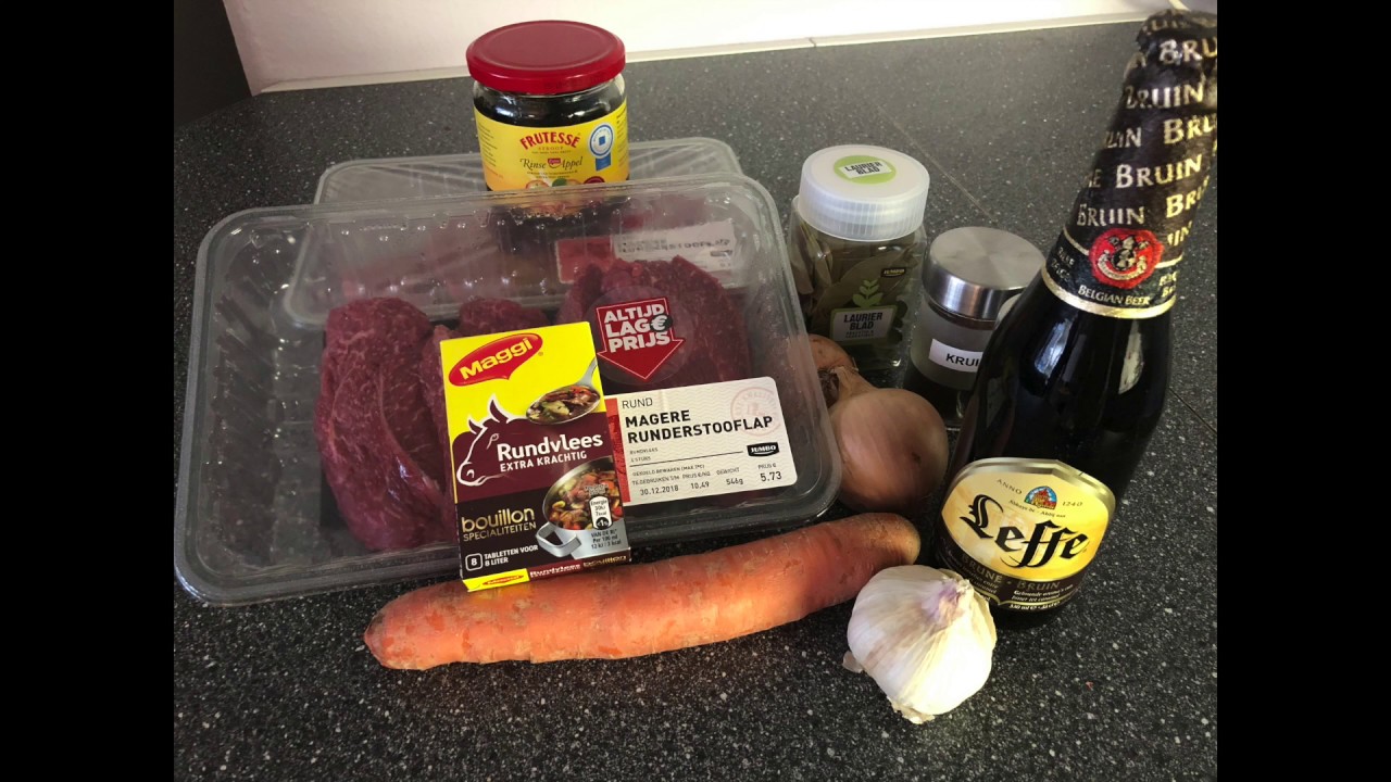 Hugo's stoofvlees met leffe Bruin bier uit de slowcooker / Crockpot (uit het Leffe kookboek)