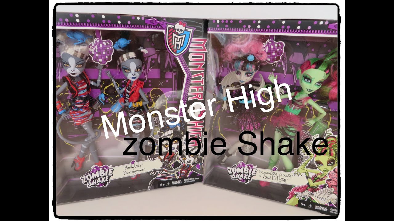 Monster High Zombie Shake Rochelle Goyle Venus McFlytrap 2 Pack Unboxing Doll Review