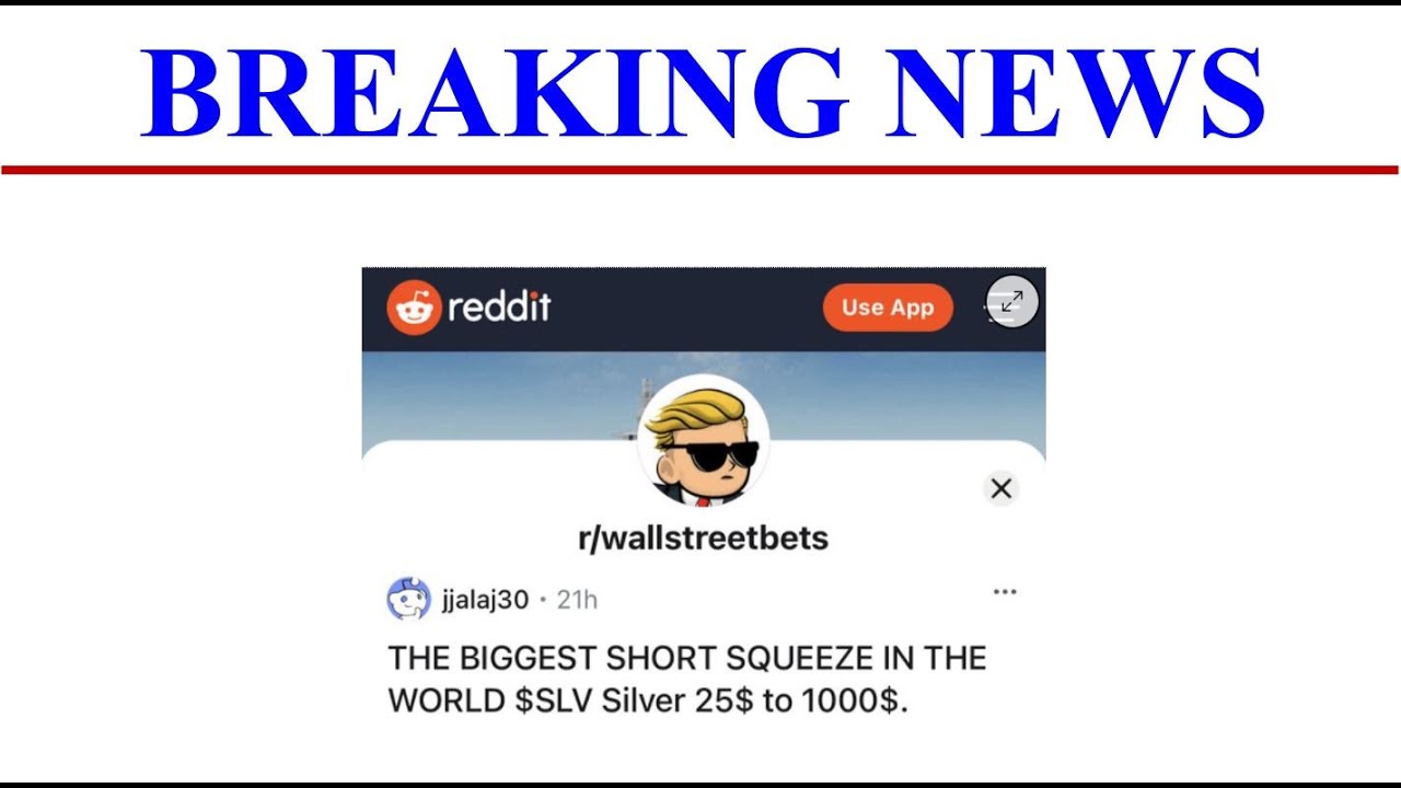 BREAKING - Reddit Wall Street Bets takes on Silver Shorts!