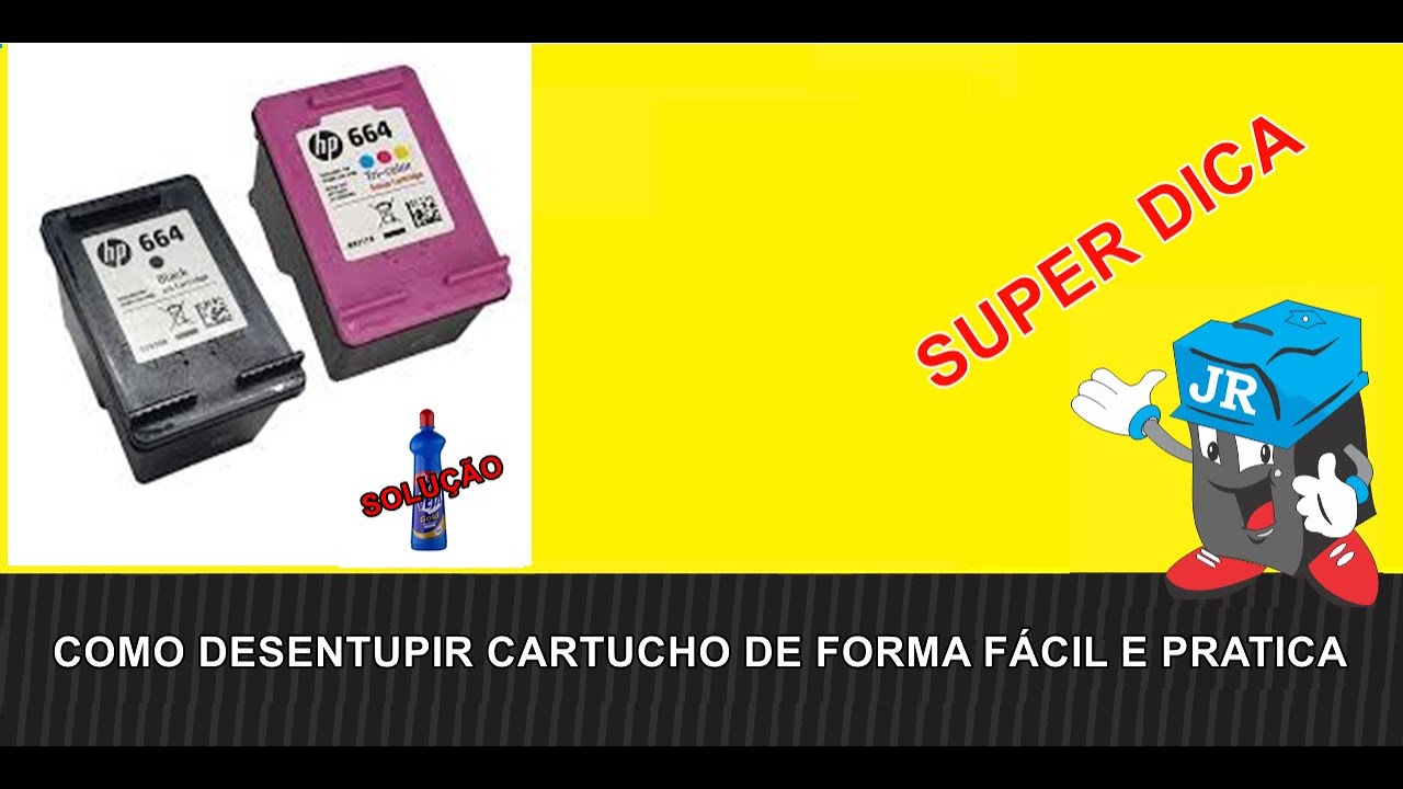 COMO DESENTUPIR CARTUCHO  DE FORMA PRATICA E FÁCIL