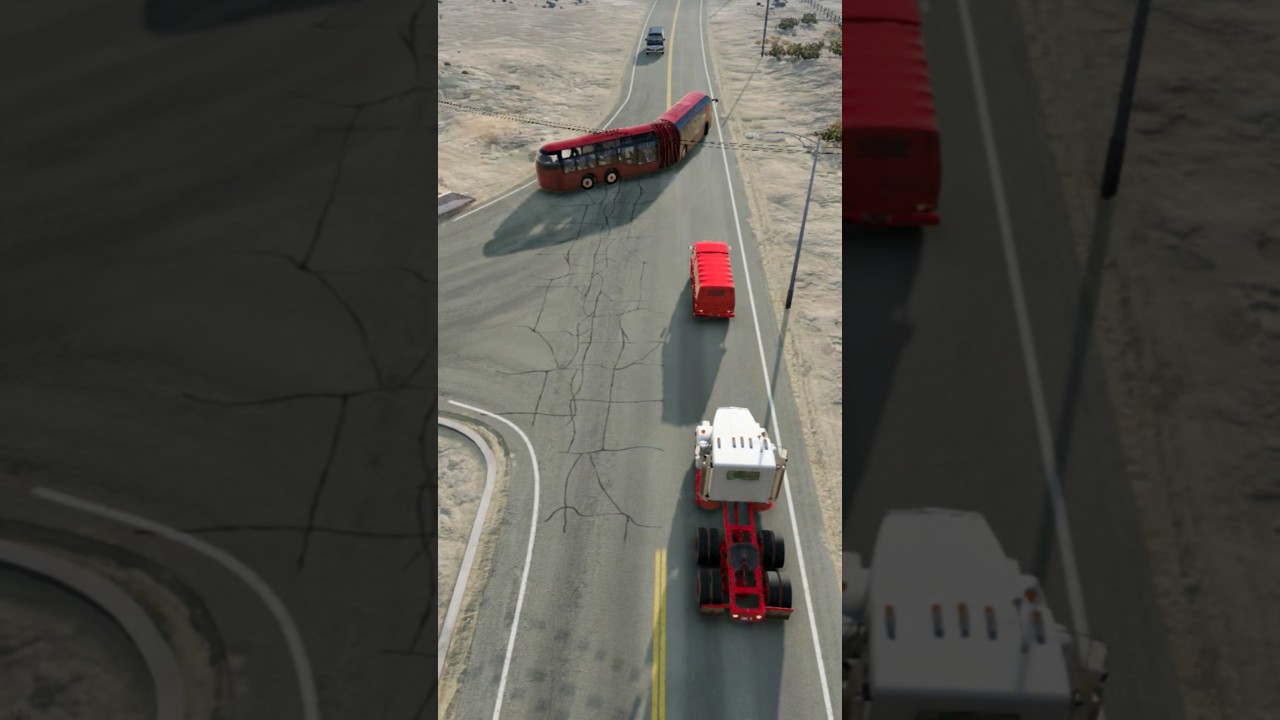 Realistic Highway Car Crashes #15 -BeamNG.Drive