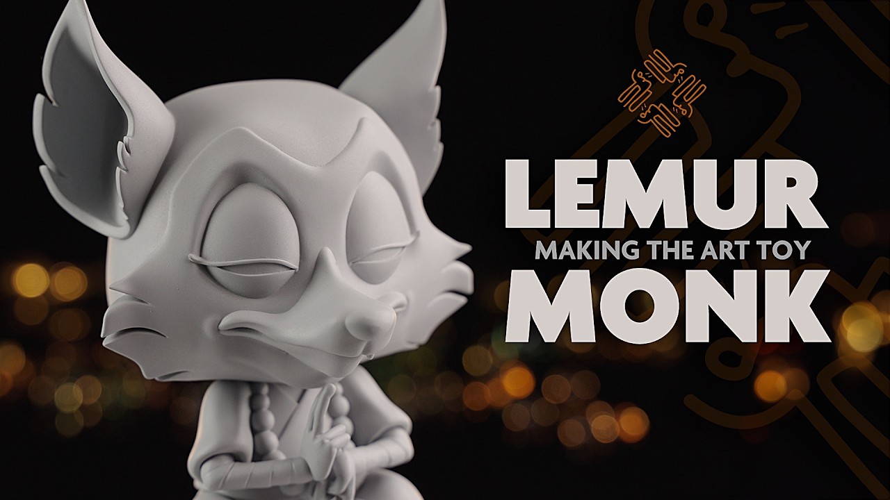 How I Crafted this Exquisite Lemur Monk Statue Art Toy Collectible from Scratch!