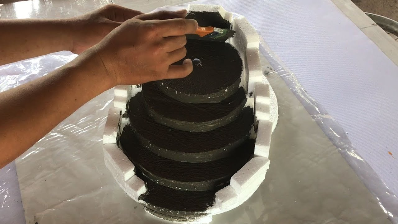 DIY -❤️ cement craft ideas❤️ - waterfall - mini aquariumt