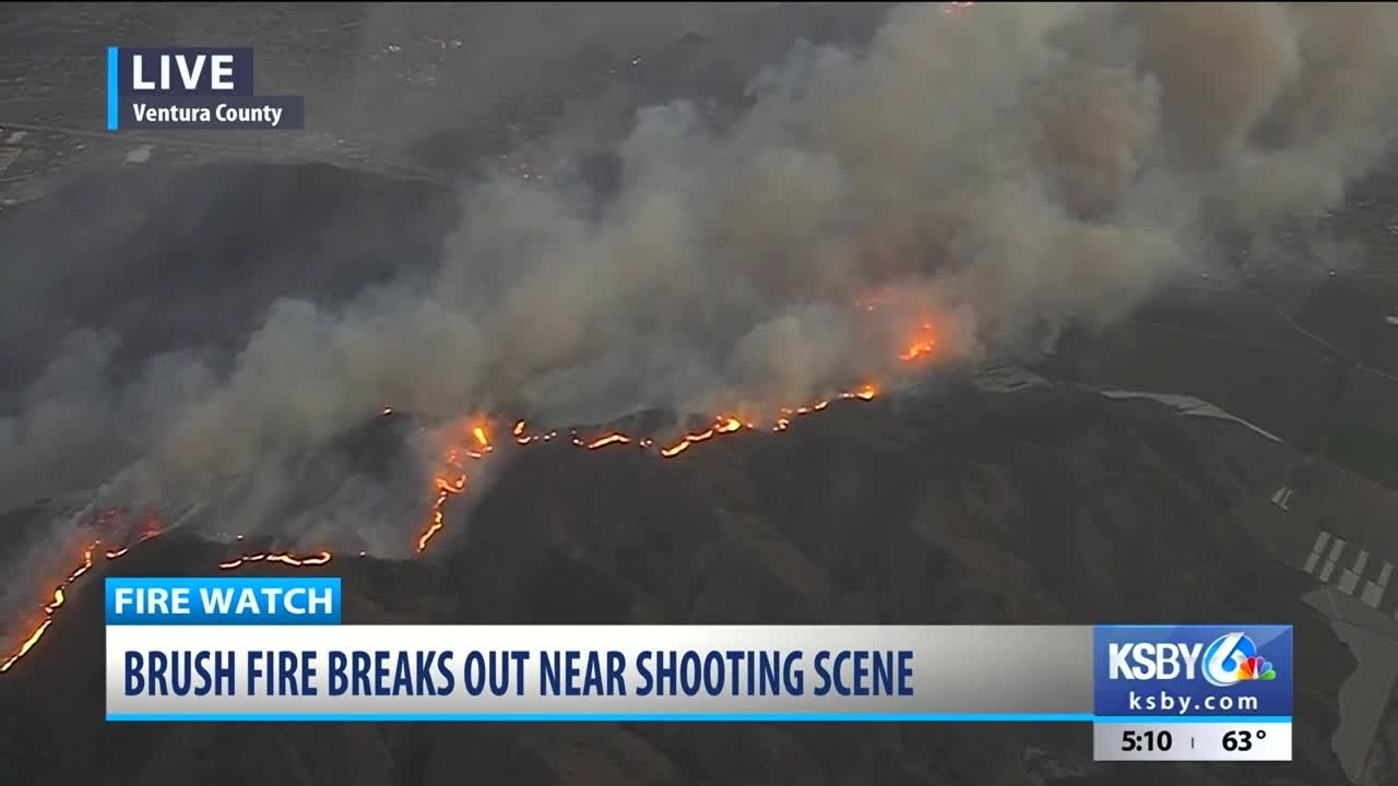 Hwy 101 closed in Ventura County after wildfire jumps highway