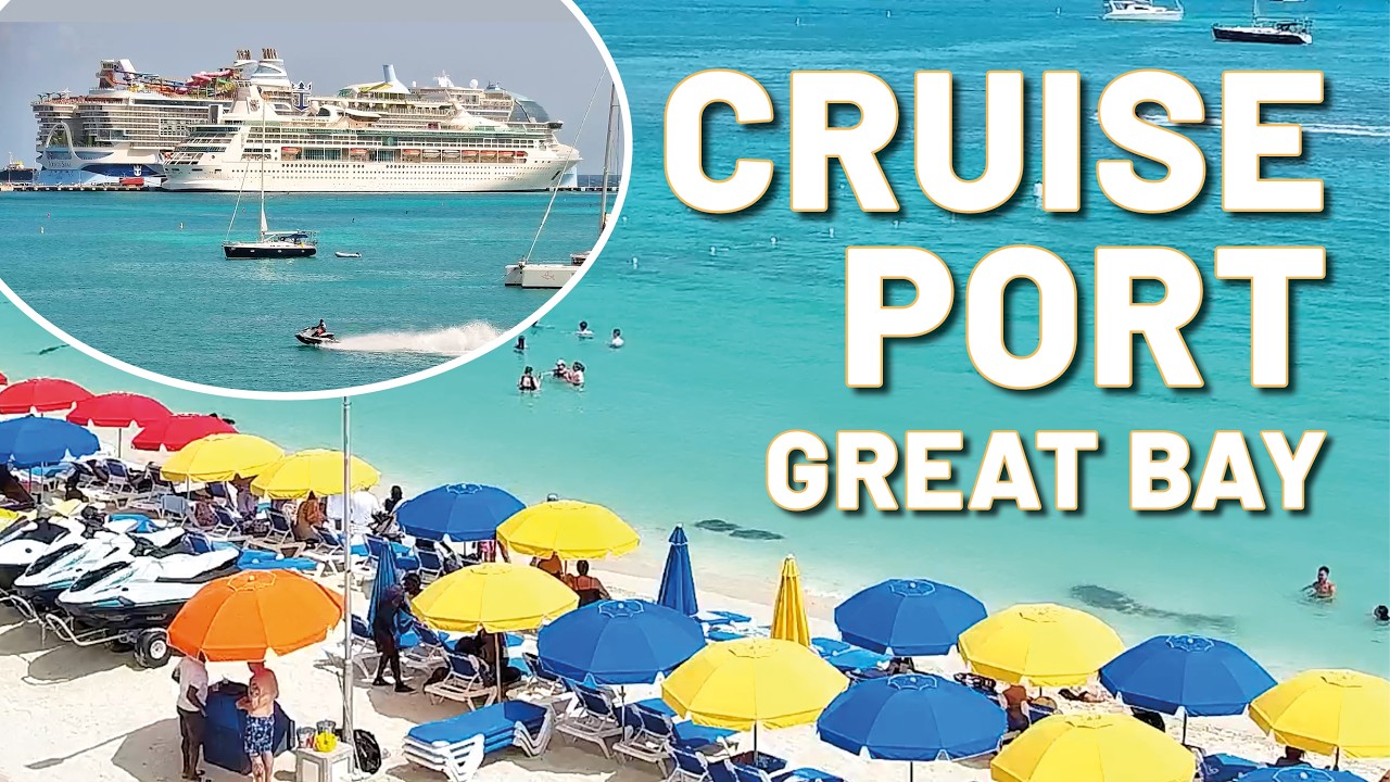 🚢 Great Bay Beach LIVE Cam | Seaview Beach Hotel | Boardwalk & Cruise Port | Sint Maarten