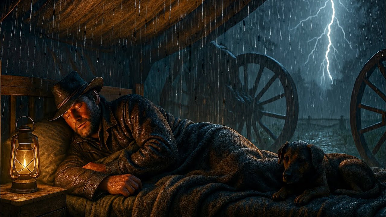 A Cozy Thunderstorm Night While Arthur Rests Alone in a Wagon Tent | RDR2 ASMR
