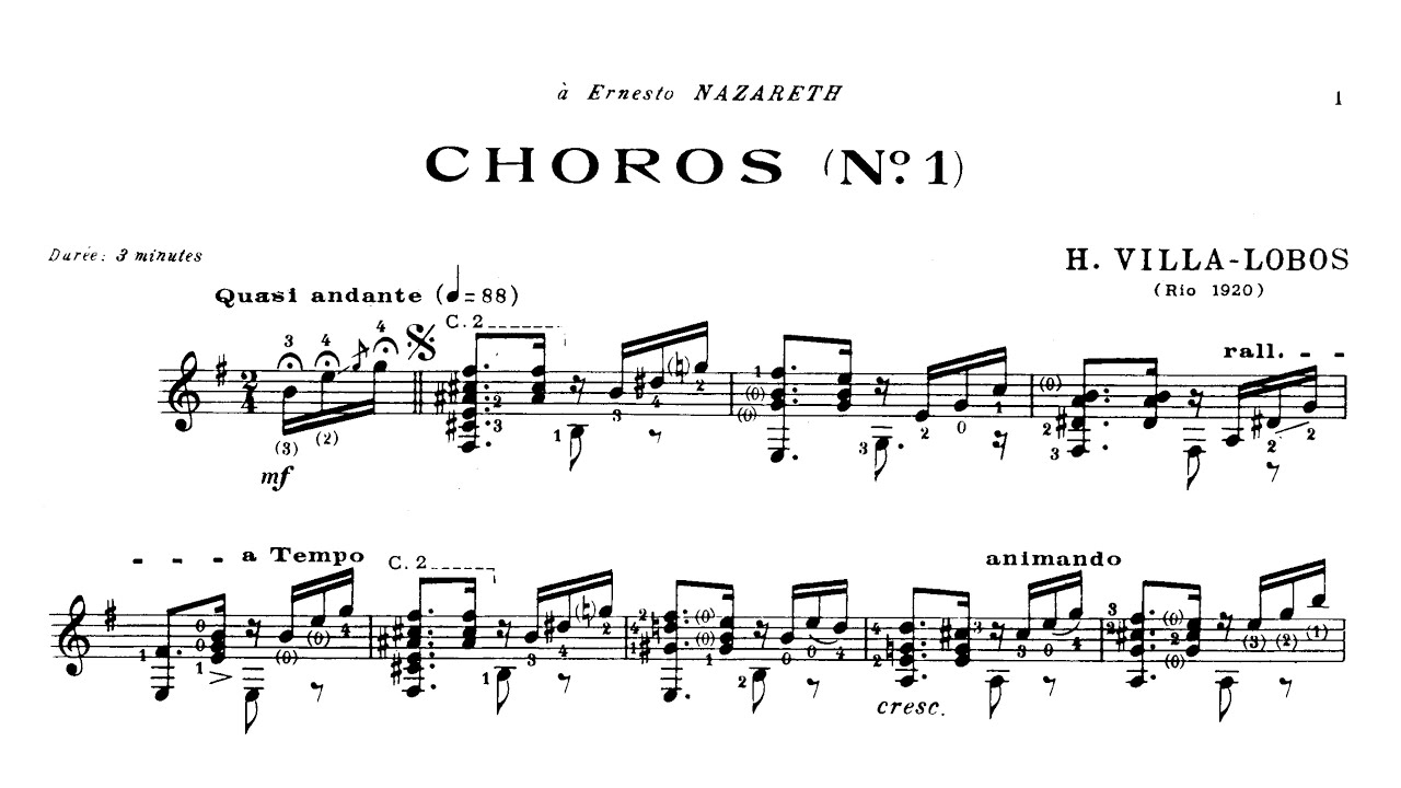 Heitor Villa-Lobos - Chôros No. 1, W161 [Pepe Romero]