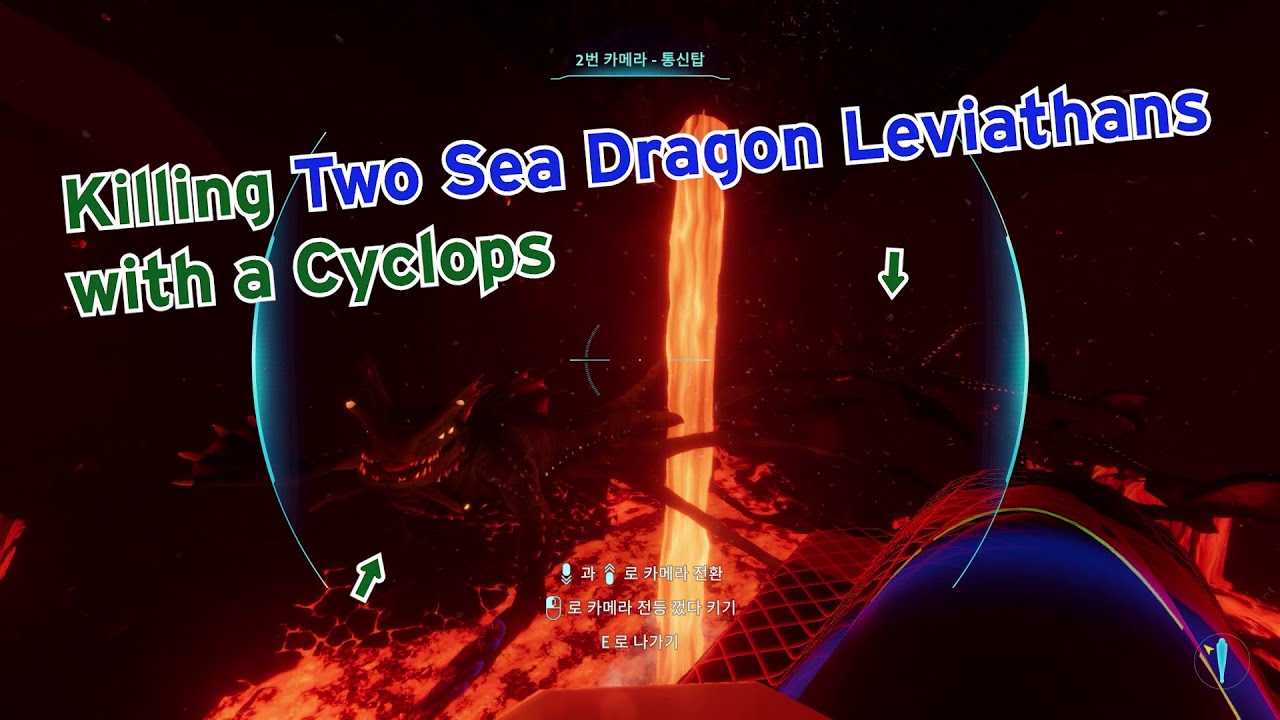 Killing 2 Sea Dragon Leviathans with a Cyclops [Subnautica]