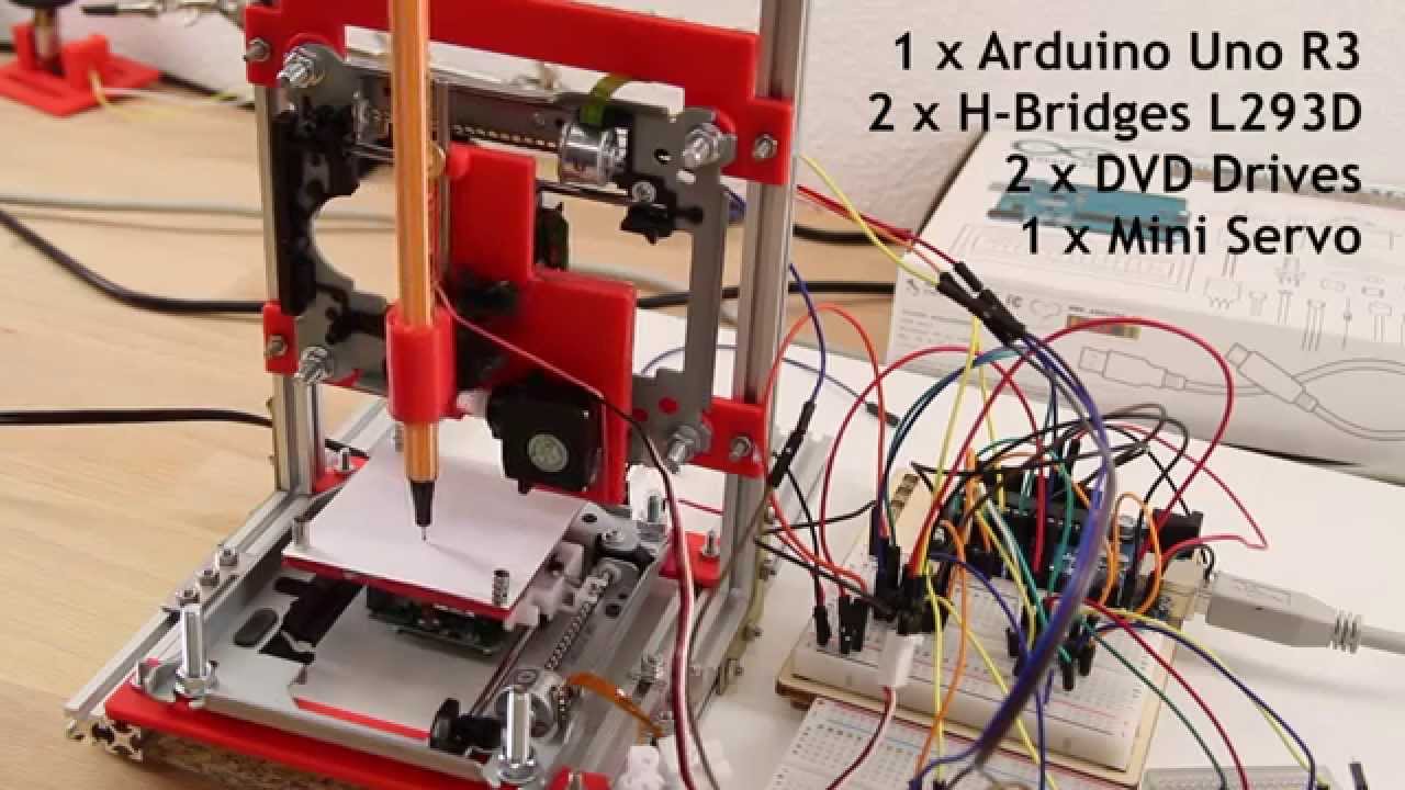 CD DVD Drive CNC Mini Plotter / Arduino