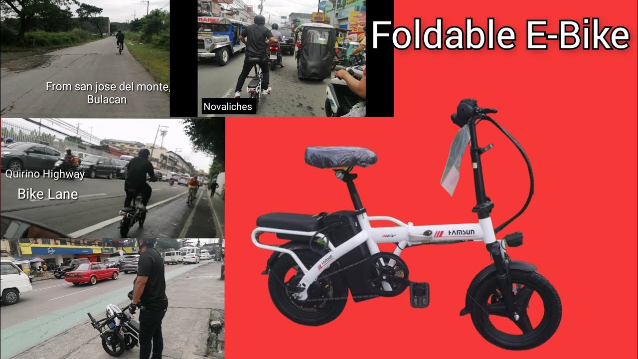 Foldable E-Bike Road Testing Bulacan to Quirino Highway at pwedeng isakay sa jeep at bus.