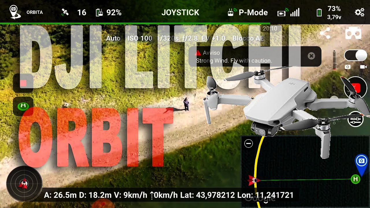 DJI LITCHI -  Scopriamo - Una funzione di volo con molti settaggi - #MAVIC MINI #droni Dji