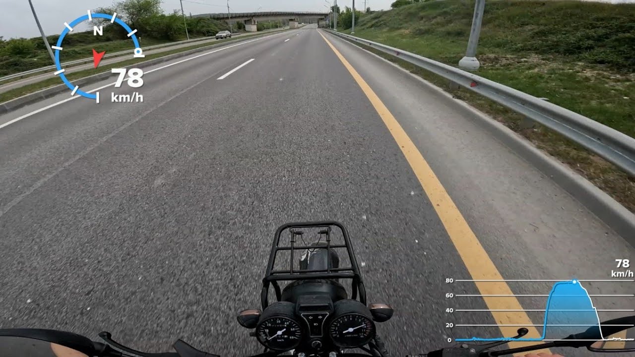 Замер максимальной скорости мопеда Regulmoto Alpha RM-3. Слетела цепь после заезда :(