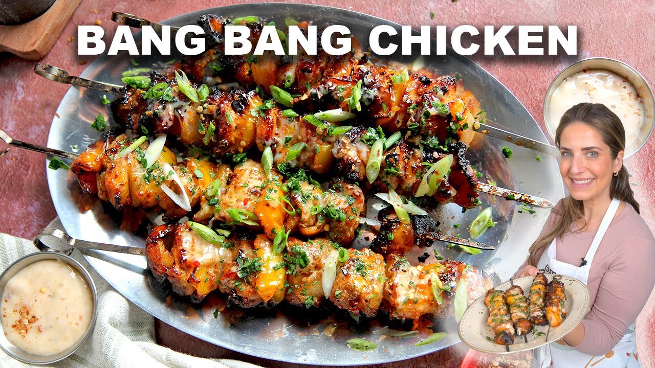 Bang Bang Chicken Skewers - Quick and Easy Recipe!