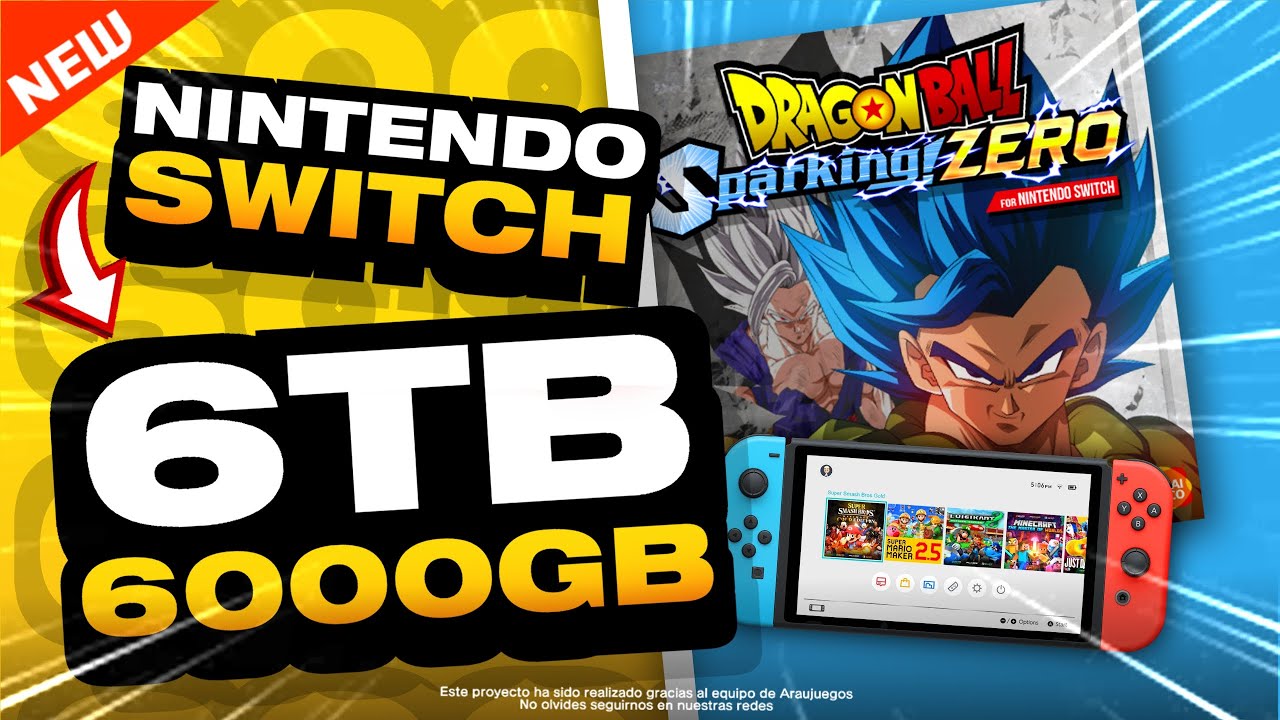 😲6TB, 6000GB EN UNA NINTENDO SWITCH FLASHEADA 👀( Solamente en @Araujuegos !!!