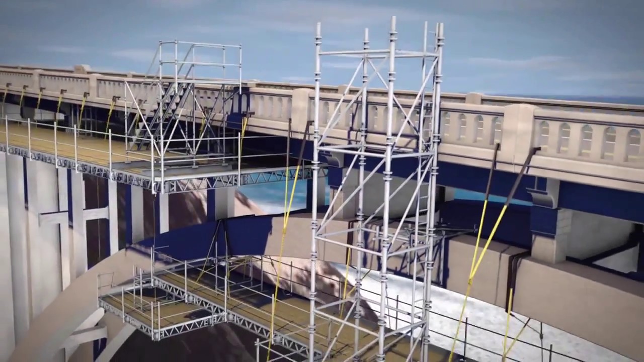 BrandSafway's QuikDeck® at Rocky Creek Bridge in Big Sur, California - Product Animation