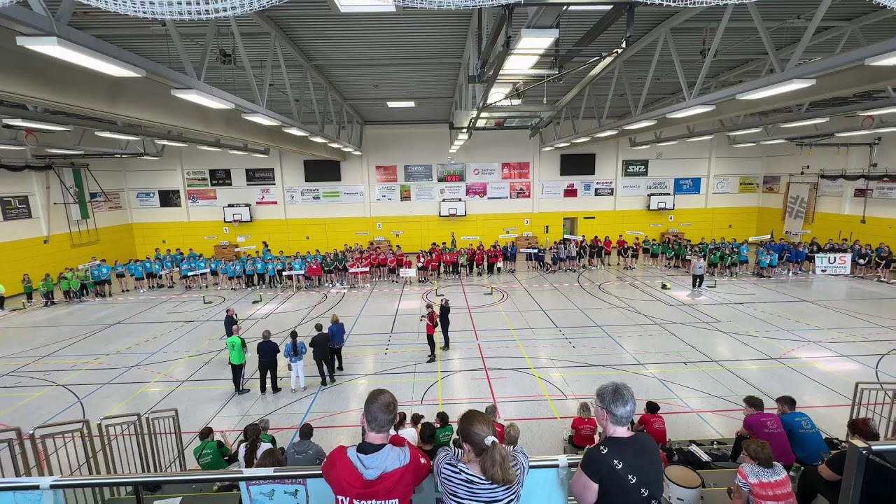 Deutsche Jugendmeisterschaft Prellball 2024 Tag 1 Vormittag, männliche und weibliche Jugend 11-14