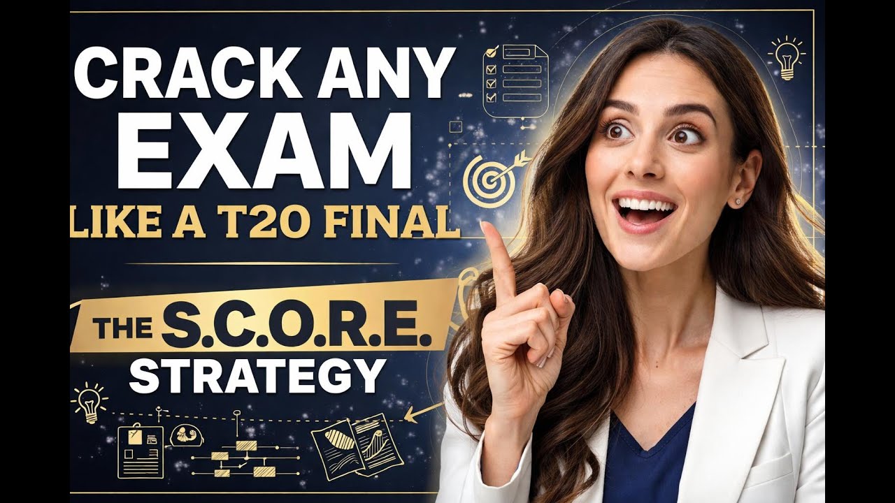 Crack Any Exam Like a T20 Final: The S.C.O.R.E. Strategy