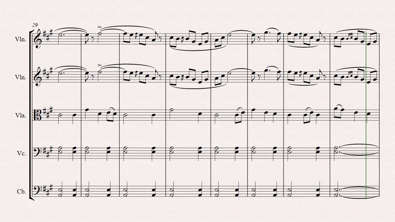 Solveig's Song - from Peer Gynt Suite - String Ouintet - Arrangement: Thomas H. Graf